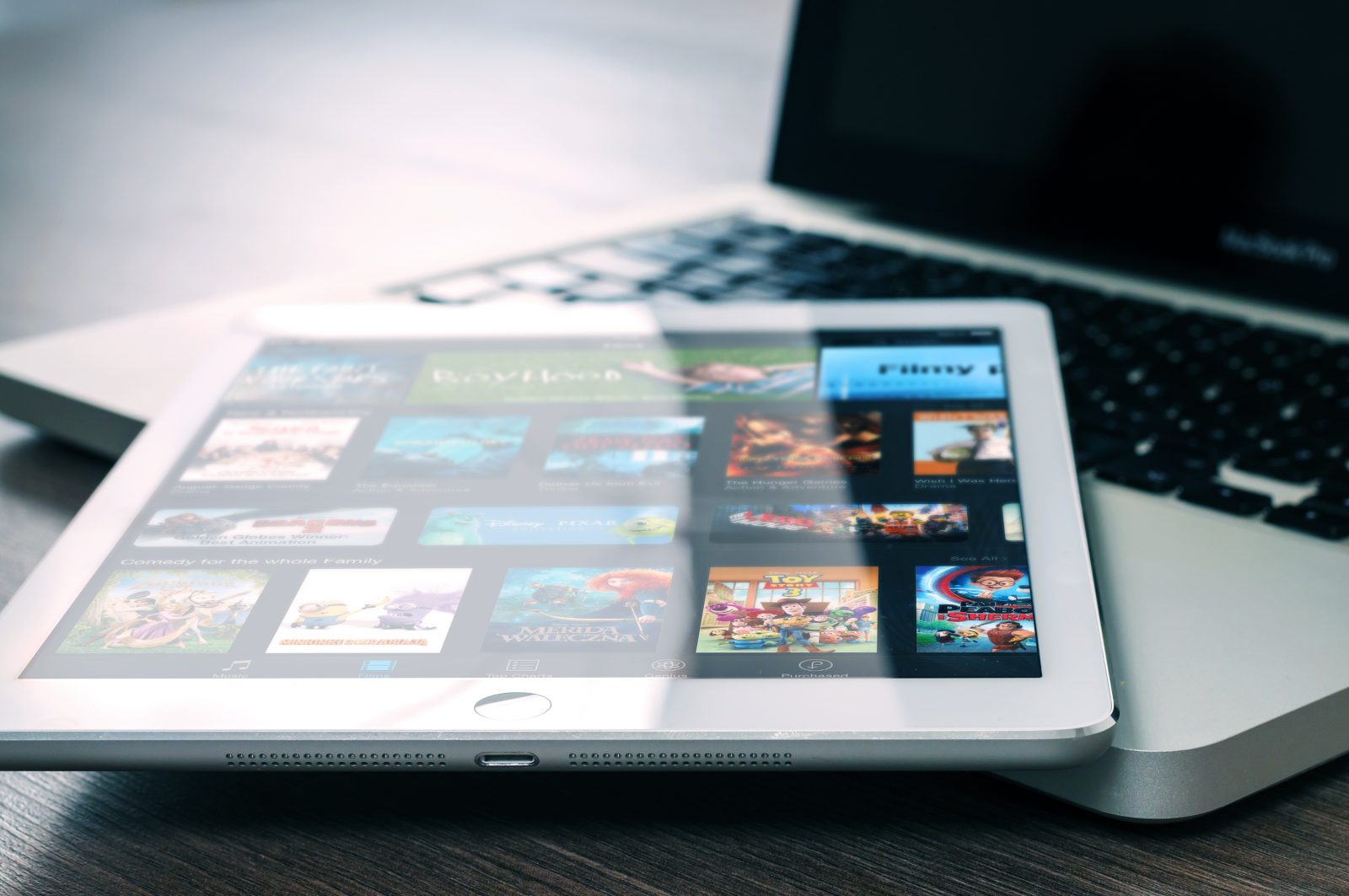 App entertainment ipad mockup